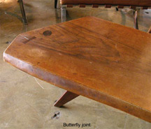 building wood furniture with butterfly joints