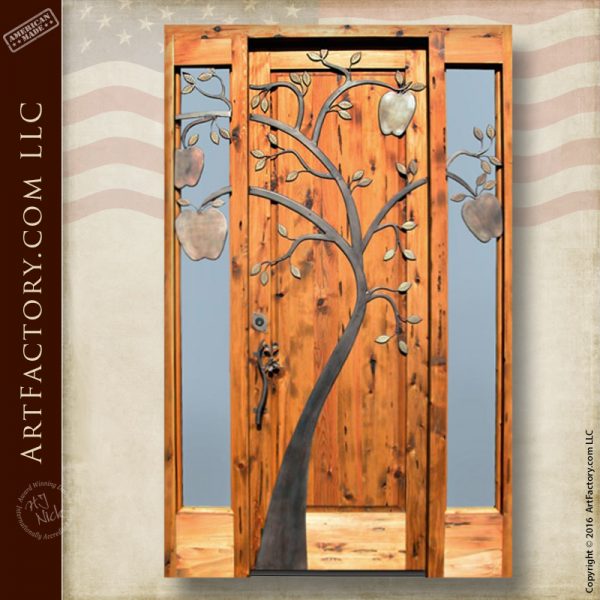 Apple Tree Design Hand Carved Door