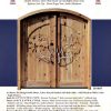 hand carved rustic wood doors