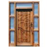 hand carved wilderness theme door