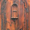 hand carved cedar door