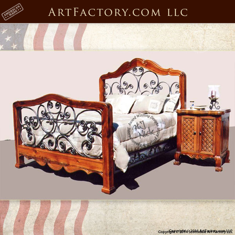 Exotic Cedar Wrought Iron Bed Unique, Wood And Wrought Iron Bed Frames