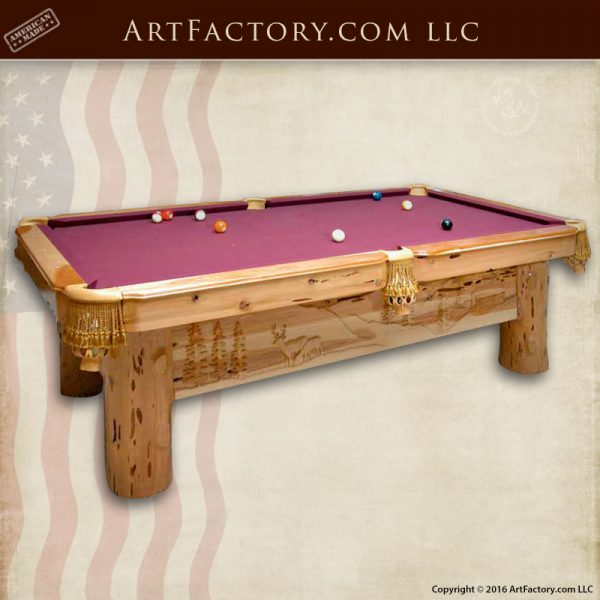 Hand Carved Pool Table