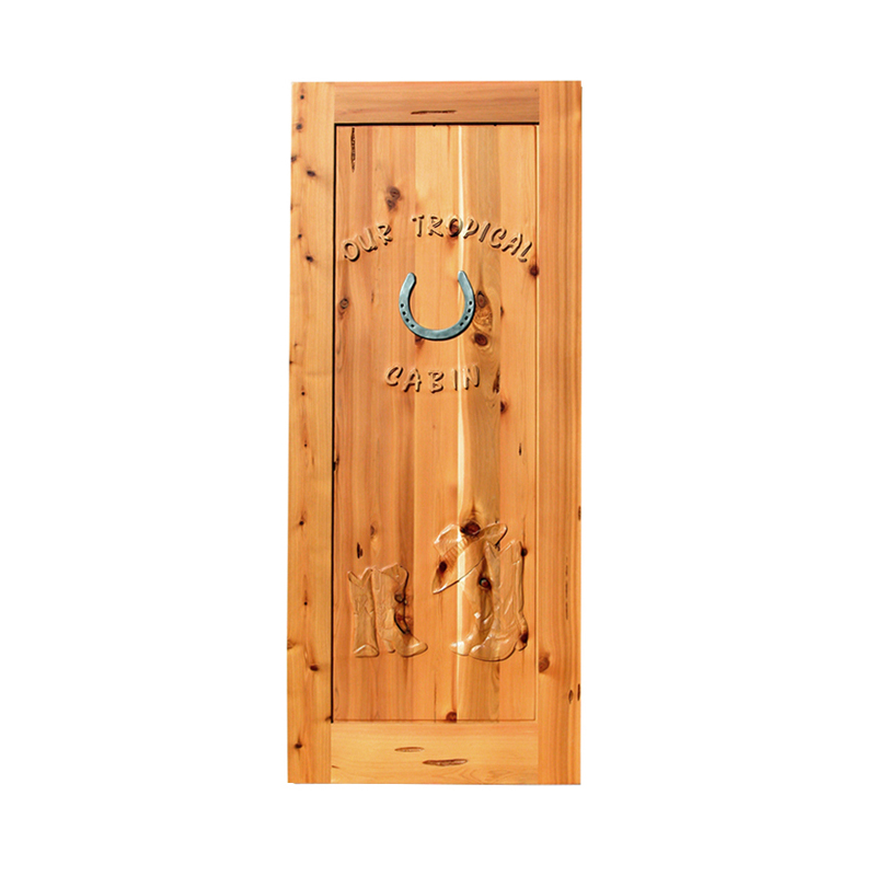 western style cabin door