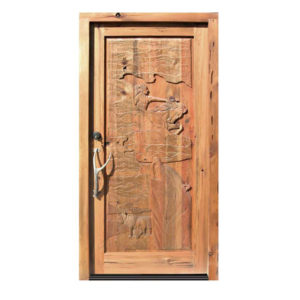 western theme hand carved doors