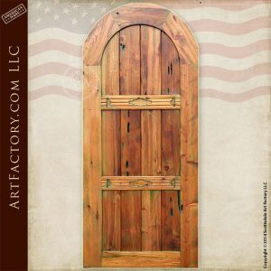full arched wooden door