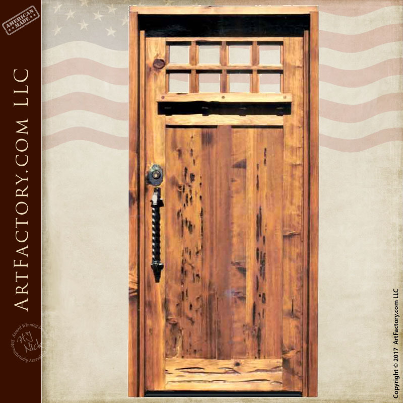 colonial inspired wooden door