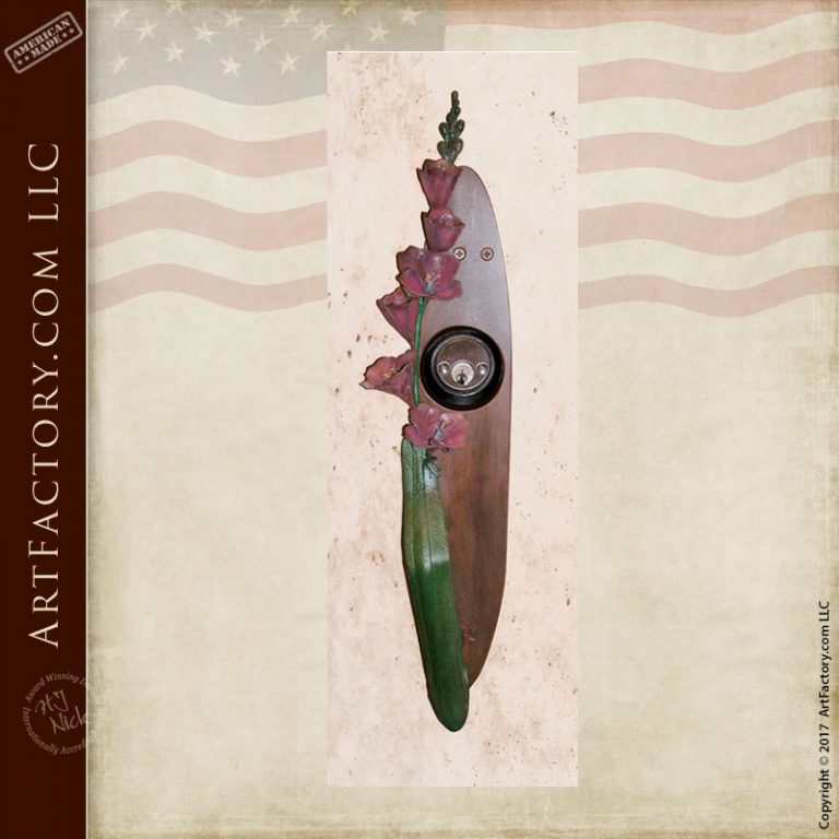 Custom Cattail Door Pull Nature Inspired Hand Hardware Designs