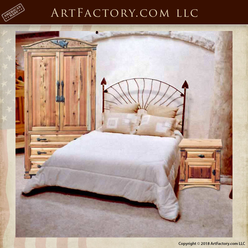 Custom Southwestern Bedroom Set Fine, Southwestern Bed Frames