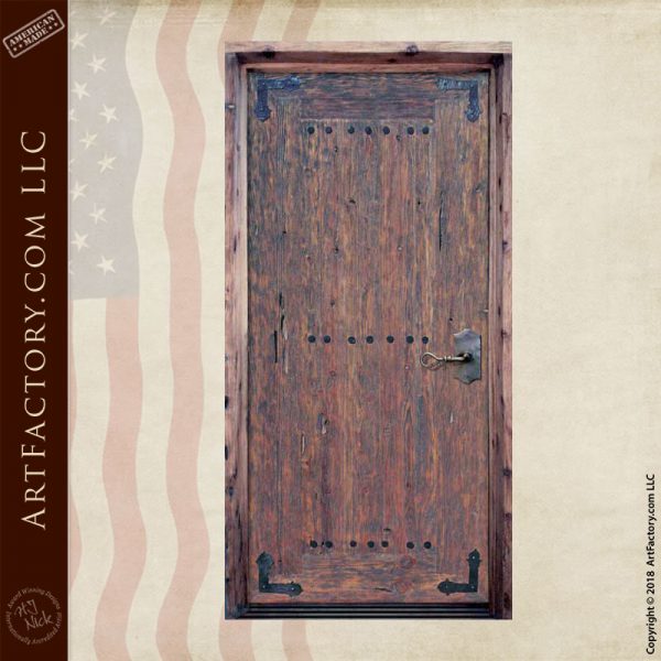 custom weathered wood door