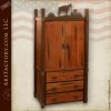 custom western style armoire matching piece to western style wagon wheel bed