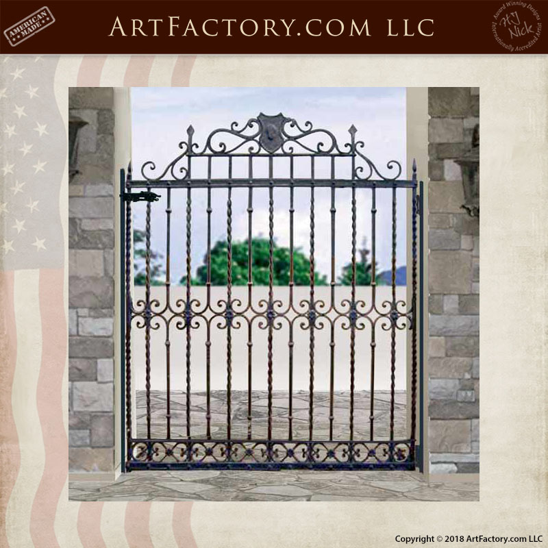 decorative iron side gate