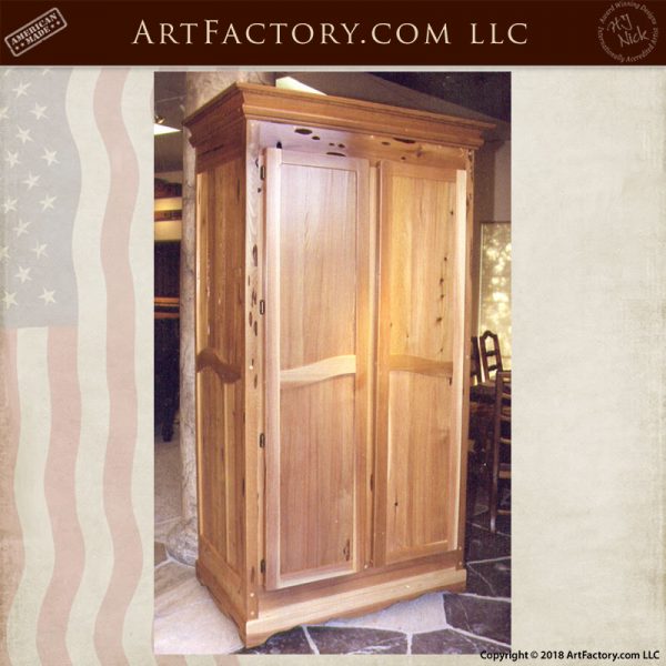 handmade custom wooden armoire