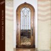 arched door wood iron glass