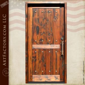rustic wood plank door