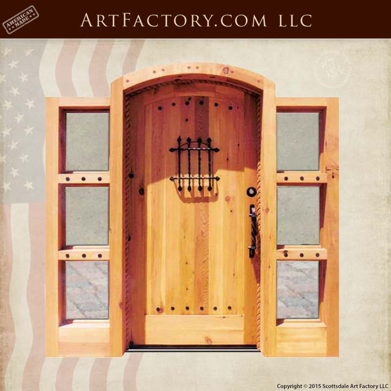 semi arched plank door