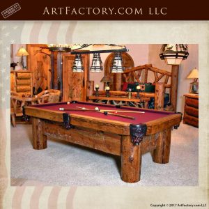 Silverton Train hand carved pool table