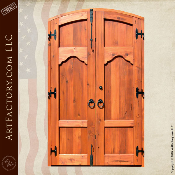 Victorian wooden double doors back