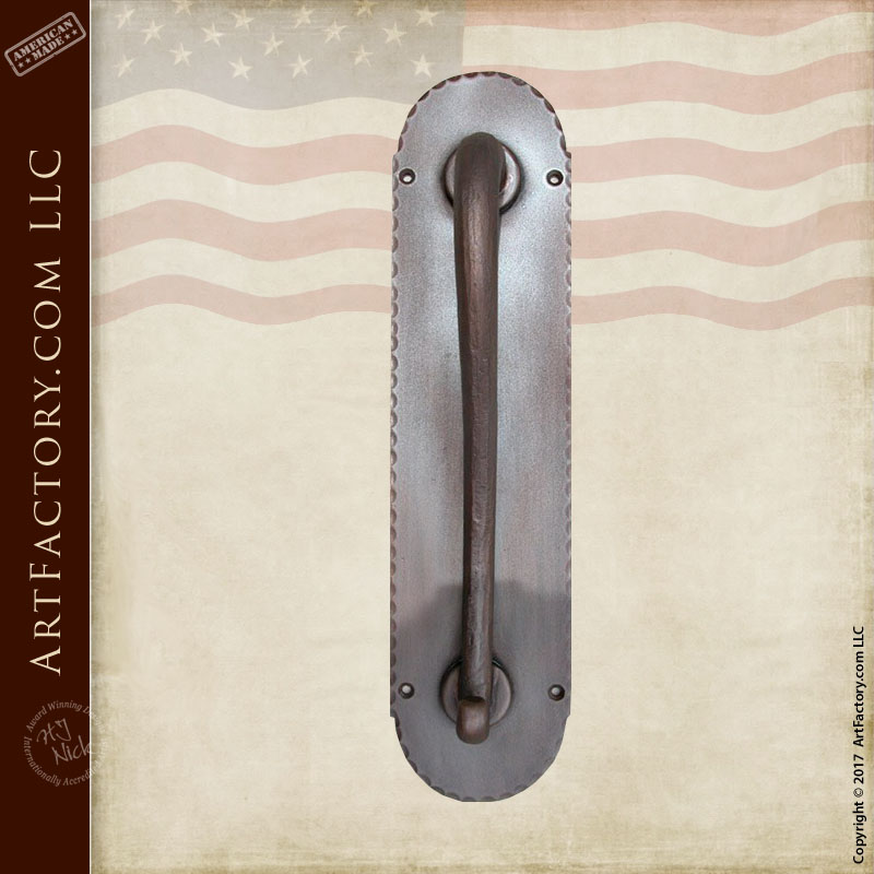 curved iron door pull