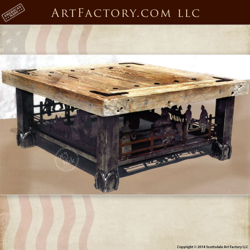 Western Style Coffee Table Handcrafted, Western Themed Coffee Tables
