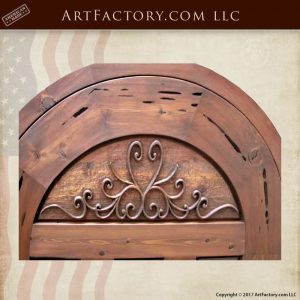 hand wood carving on door arch