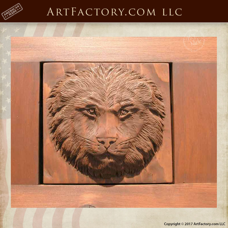 mastyer hand carved lion's head