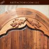 hand carved wood French style door