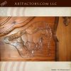 French equestrian hand carved bed