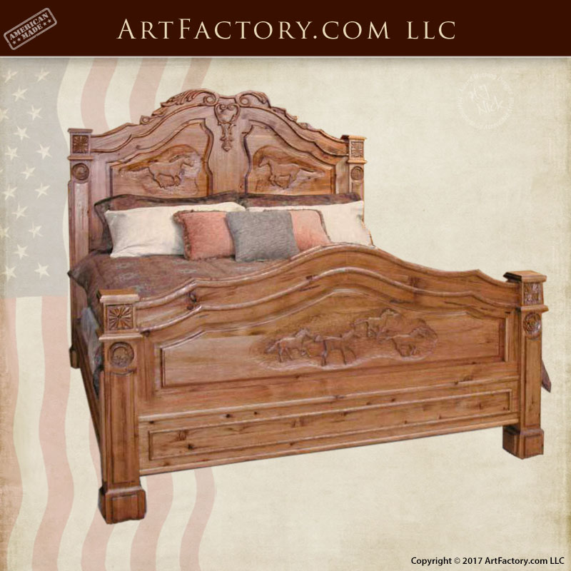 french-equestrian-hand-carved-bed