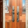custom monogram ironwork double doors