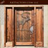 hand carved moose wood door