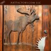 hand carved moose wood door