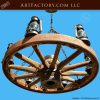 Rare-Antique Wagon Wheel Chandelier