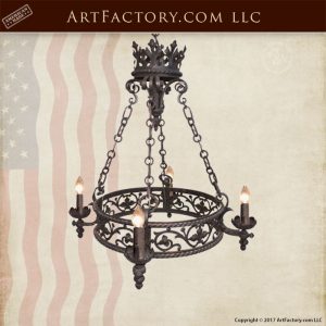 blacksmith hand forged custom chandelier