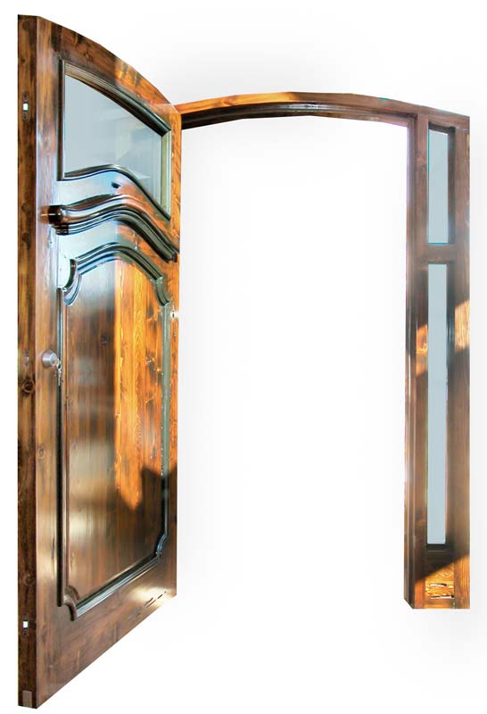 custom wood security entry door