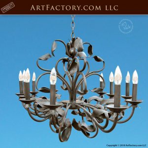 Hand Forged Wrought Iron Chandelier