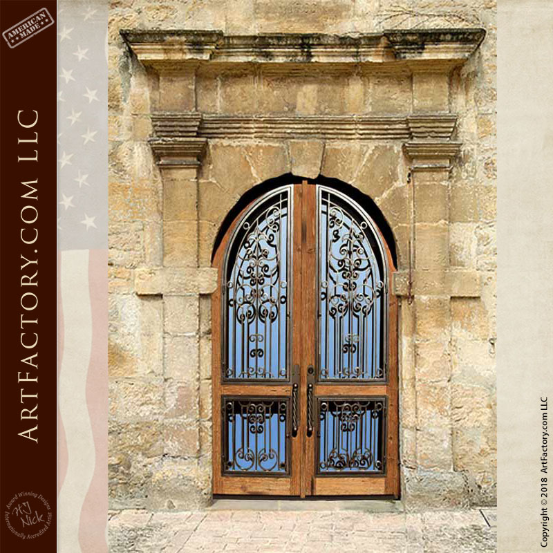 arched fortress entry doors