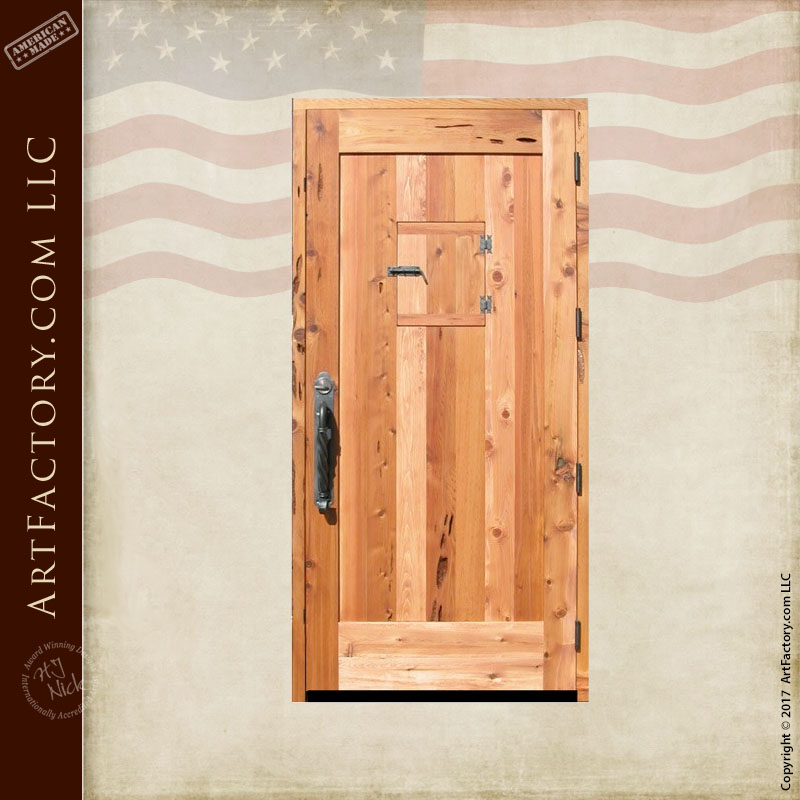 custom wooden speakeasy door