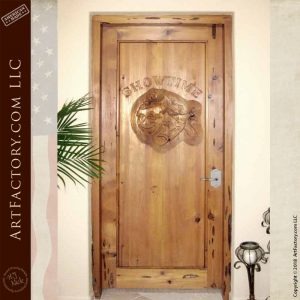 home theater carved door