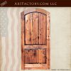 solid wood arched entry door