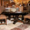 Dining Round Table with Custom Upholstered Chairs