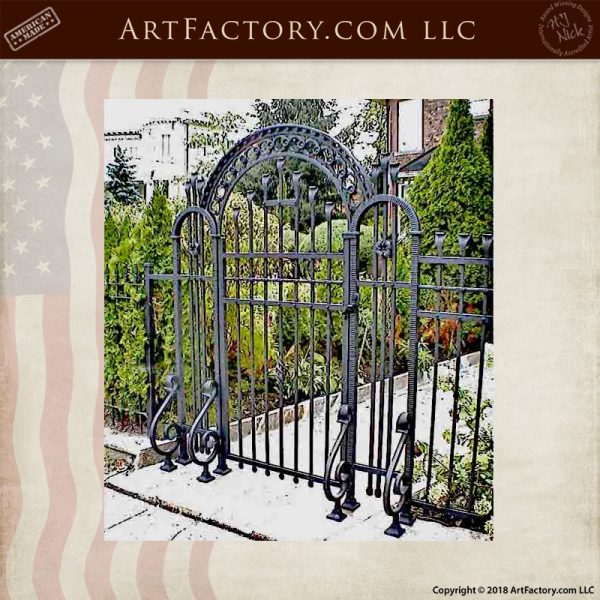 floral theme iron gate