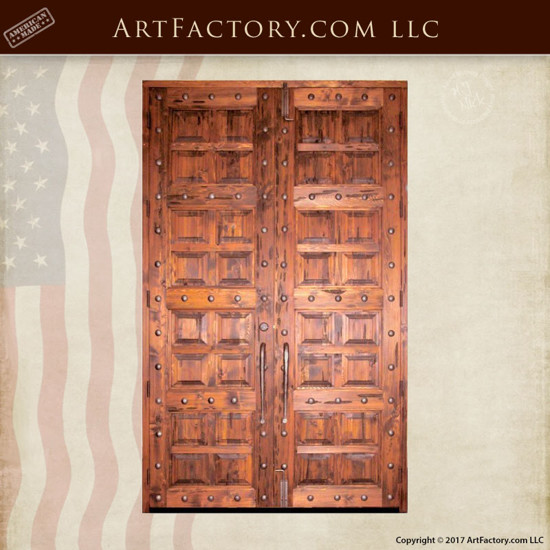 multi-panel wooden double doors