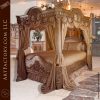 custom carved canopy bed