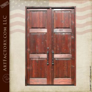rustic wooden double doors