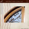 fine art window grill on arched door