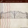 fine art iron driveway gate