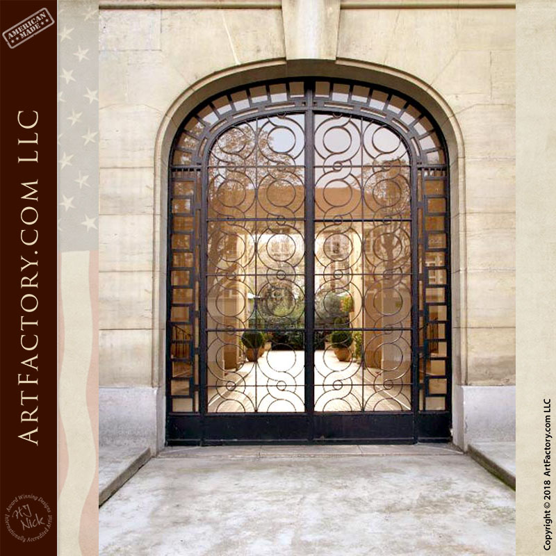 arched iron entrance gate