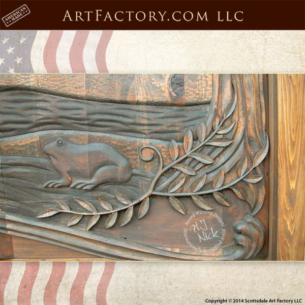 Hand-Carved Art Nouveau over a Door Pediment or Quilt / Tapestry
