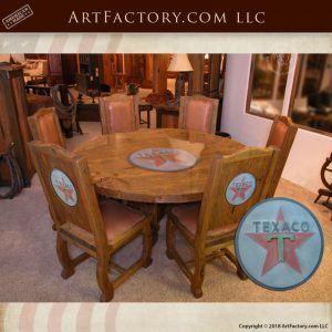 Texaco Themed Round Table An Original, Round Table Services Llc